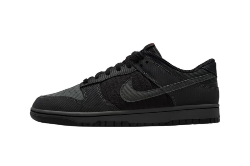 Nike 冬日新装:Dunk Low「Black Corduroy」黑灯芯绒配色鞋款曝光