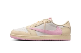 Travis Scott × Air Jordan 1 Low OG SP「Sail/Shy Pink」联乘鞋款套装登场