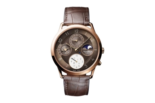 Hermès 推出玫瑰金 Slim d’Hermès Quantième Perpétuel 万年历腕表