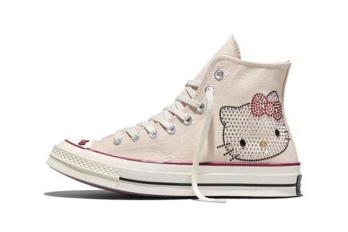 Hello Kitty × Converse 闪爆登场:「Swarovski」晶钻版 Chuck Taylor 70 鞋款