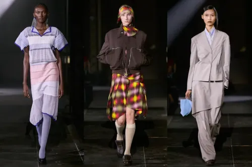 Kiko Kostadinov 女装 SS27 系列：从实色到透视的幻变连身裙设计