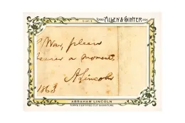 Abraham Lincoln 成为 2026 Topps Allen & Ginter 棒球卡系列最意想不到的签约人物
