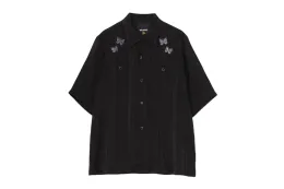 WILDSIDE Yohji Yamamoto × NEEDLES 将玫瑰与蝴蝶刺绣融入缎面西部恤衫