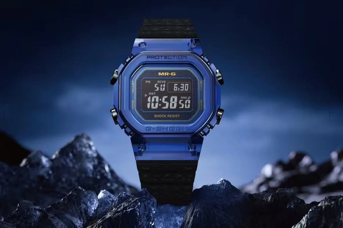 G-Shock 推出全蓝宝石打造的 MRG-D5000，售价 80,000 美元