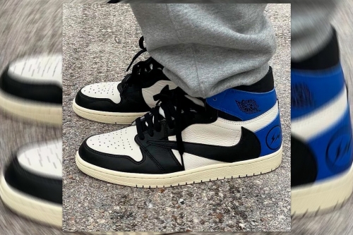 Travis Scott × fragment design × Air Jordan 1 High 三方联名 Sample 鞋款意外曝光