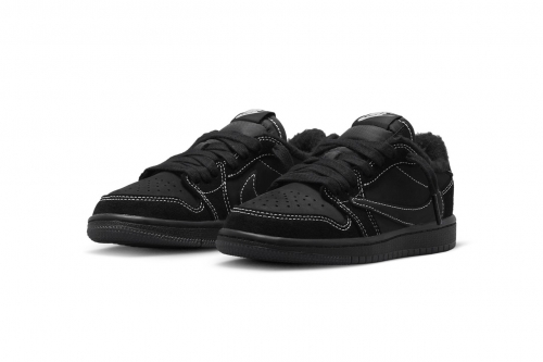 Travis Scott × Air Jordan 1 Low「Black Phantom」幼儿尺码官方图辑亮相