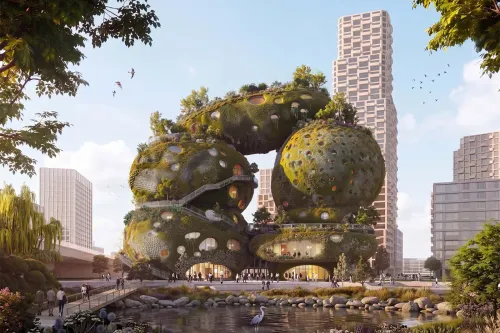 建筑邂逅景观:MVRDV 凭 Shift Embassy 方案夺冠