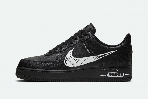 Nike Air Force 1「Sketch」手绘风格全黑版本鞋款即将推出