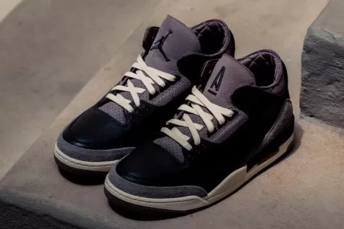 A Ma Maniére × Air Jordan 3「Black/Violet Ore」鞋款官方图辑、发售情报正式发布