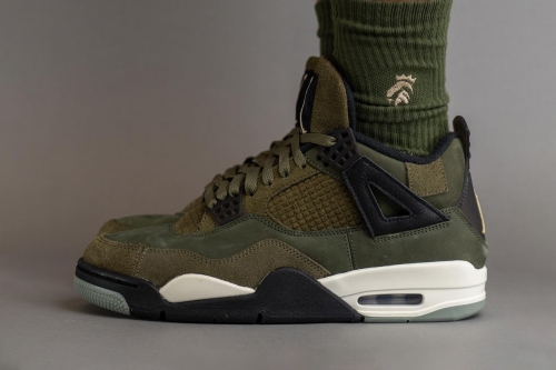 近赏 Air Jordan 4 Craft「Medium Olive」鞋款上脚图辑