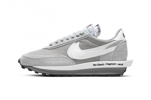 sacai × fragment design × Nike LDWaffle「Light Smoke Grey」鞋款官方图辑发布