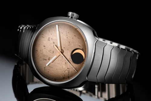 极简邂逅宇宙诗意:H. Moser Streamliner Perpetual Moon Concept Meteorite 陨石月相腕表