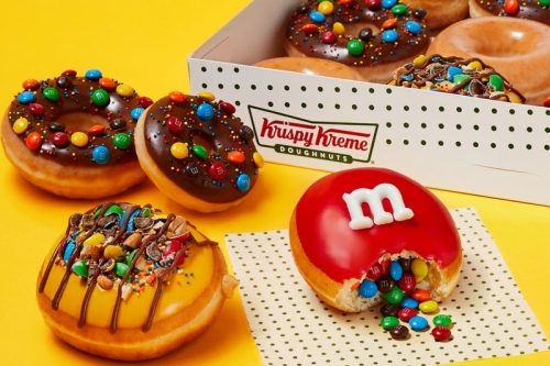 美式双强联手！Krispy Kreme × M&M'S 首度联名甜甜圈正式登场