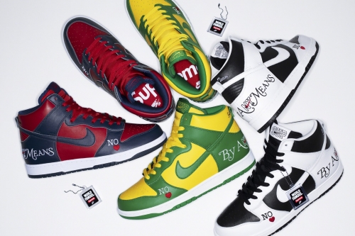 Supreme × Nike SB Dunk High 联名系列鞋款正式登场