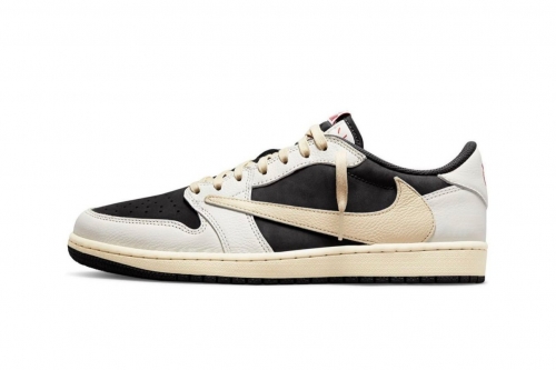 Travis Scott × Air Jordan 1 Low OG 最新配色「Sail Black」鞋款率先曝光