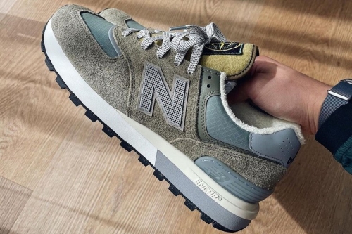 近赏 Stone Island × New Balance 574 最新联名鞋款实鞋细节