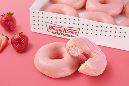 Krispy Kreme「Strawberry Glazed」和「Strawberry Kreme」再次限时回归