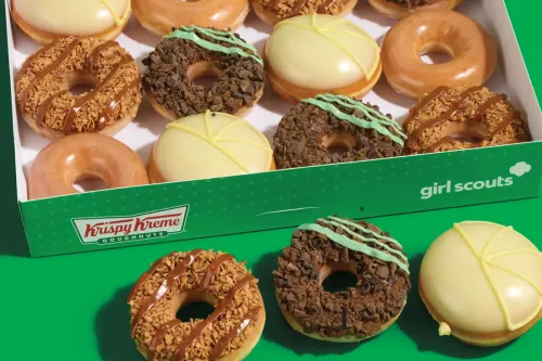 Krispy Kreme 拆解 3 款 Girl Scout Cookies 风味,重构多层次梦幻甜甜圈