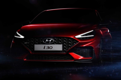 现代 Hyundai 发表高性能钢炮 i30 N 小改款外观预告图片