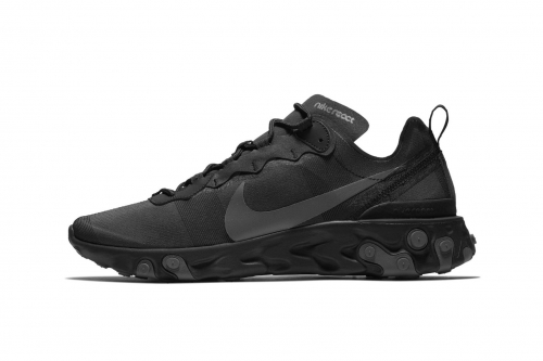 抢先预览 Nike React Element 55 全新「Triple Black」配色鞋款