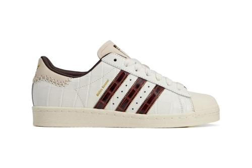 Wales Bonner 联乘 adidas 发布鳄纹 Superstar「Wonder White/Fox Brown」锁定 2025 秋季
