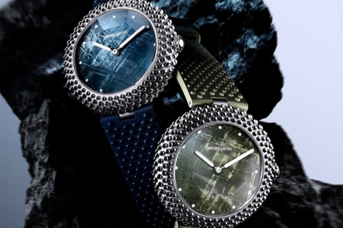 gérald genta Gentissima Oursin 全新陨石表盘系列：蓝绿双色演绎星空与深海