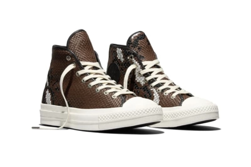 这双 200 美元的 Converse Chuck Taylor 鞋款采用繁复手工编织皮革鞋面打造