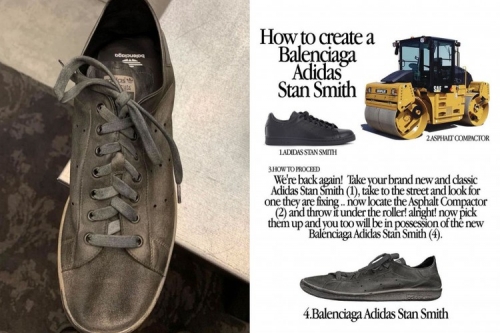 如何自制 Balenciaga × adidas「Destroyed Stan Smith」做旧风格鞋款？