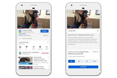 YouTube 测试让非营利组织更容易接受捐款的工具