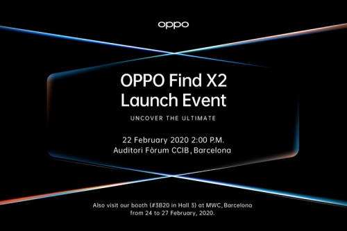 Oppo Find X2 确定于 2 月 22 日发布