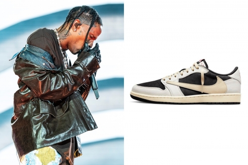 Travis Scott 率先着用 Air Jordan 1 Low「Sail/Black」未发售最新联名配色鞋款