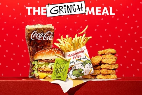 The Grinch 联乘 McDonald’s 推出惊喜圣诞套餐