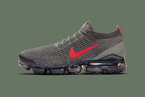 Nike VaporMax Flyknit 3 最新 Olive & Crimson 配色鞋款发布