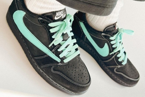 设计师打造 Travis Scott × Air Jordan 1 Low「Tiffany」定制鞋款