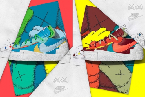 KAWS × sacai × Nike Blazer Low 三方联乘鞋款正式发售情报公开