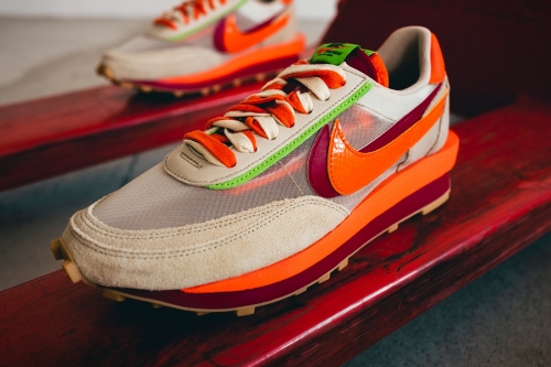 近赏 CLOT × sacai × Nike LDWaffle「Orange Blaze」最新联乘鞋款