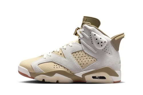 Air Jordan 6 以「Sail/Neutral Olive」配色鞋款高级物料华丽升级