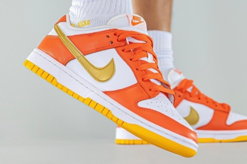 率先近赏 Nike Dunk Low 最新配色「Golden Orange」鞋款上脚图辑