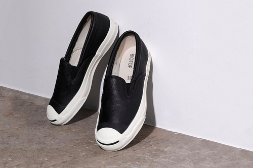 CONVERSE for BIOTOP 推出极简全皮 Jack Purcell Slip-On 鞋款