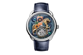 立体马术艺术邂逅高级制表:Hermès Arceau Cavalier en Formes 白金腕表