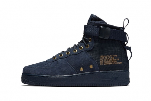 Nike SF-AF1 Mid 全新配色设计「Obsidian Suede」鞋款