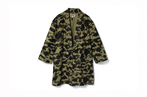 A BATHING APE 本周上架 1st Camo Kimono Long Shirt