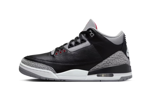 Air Jordan 3 人气配色「Black Cement」鞋款官方图辑、2024 年复刻发售情报正式公开