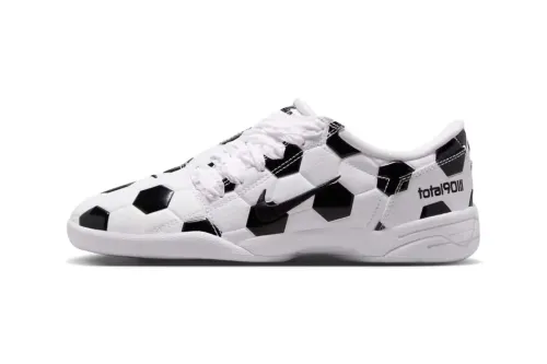 Nike Total 90「White/Black」鞋款,让足球车线纹理成为主角