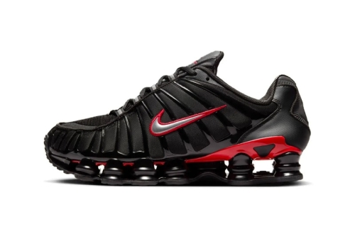 Nike Shox TL 全新配色「Black/University Red」官方图辑正式发布