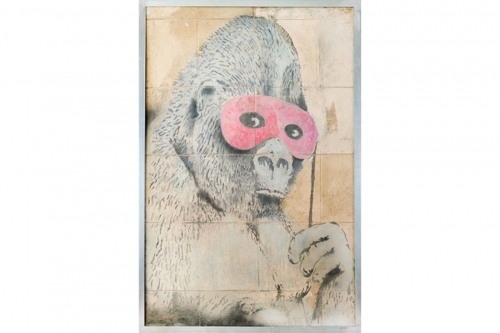 Banksy 早期作品《Gorilla in a Pink Mask》将作为 NFT 拍卖