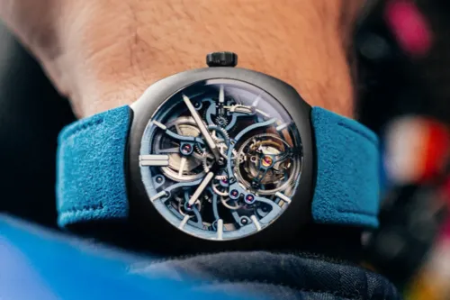 H. Moser 与 Alpine 推出 Streamliner Tourbillon Skeleton Ceramic 限量版腕表