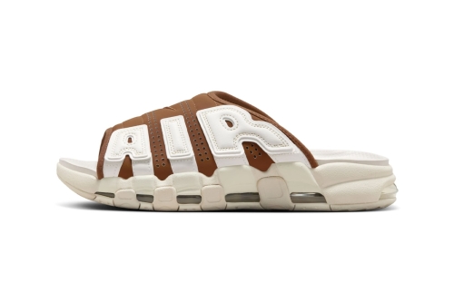 近赏 Nike Air More Uptempo Slide 全新配色「Brown/Sail」鞋款官方图辑