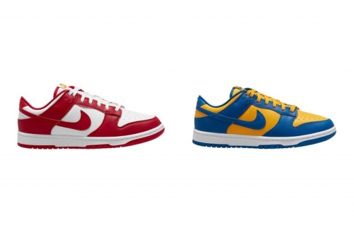 Nike Dunk Low 最新配色「Gym Red」与「Blue/Yellow」鞋款率先亮相