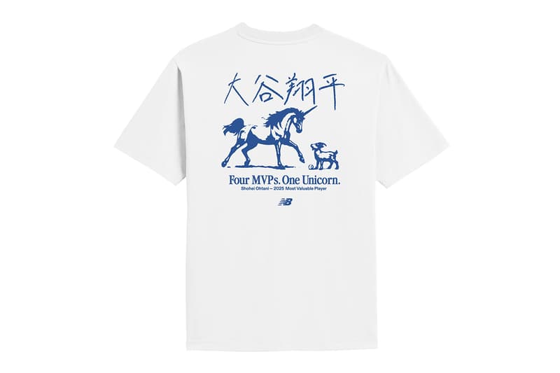New Balance 推出「Unicorn」限量 T 恤,庆祝大谷翔平四度加冕 MVP